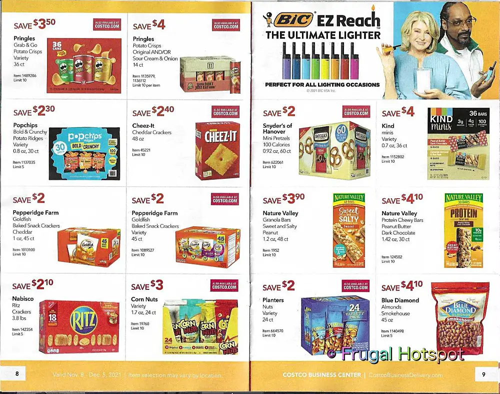 Costco Business Center Coupon Book NOVEMBER - DECEMBER 2021 | p 8 and 9