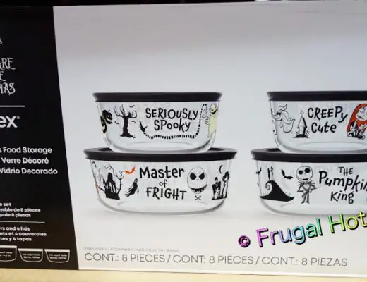 Disney Tim Burton's The Nightmare Before Christmas Pyrex Decorated Glass Food Storage Set | Costco
