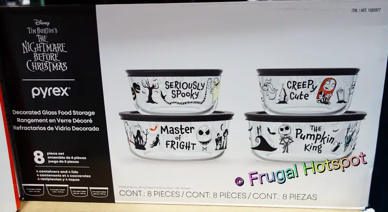 Disney Tim Burton's The Nightmare Before Christmas Pyrex Decorated Glass Food Storage Set | Costco