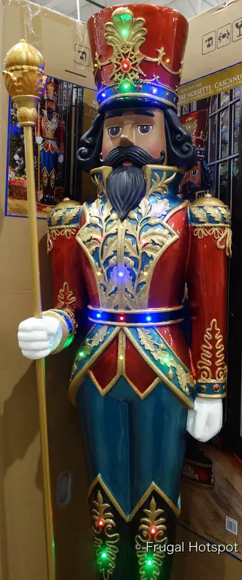 Foot Nutcracker with LED Lights and Music Multicultural | Costco Display angled view