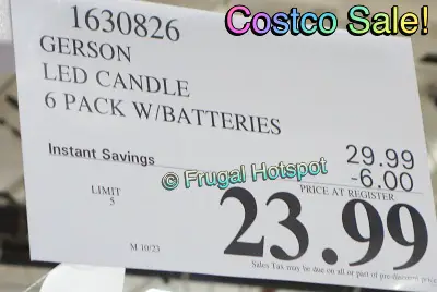 Gerson Glow Wick LED Flameless Candles | Costco Sale Price
