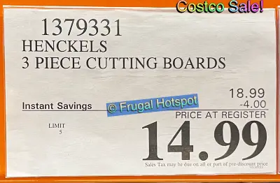 Henckels Cutting Board 3 Piece Set | Costco Sale Price | Item 1379331
