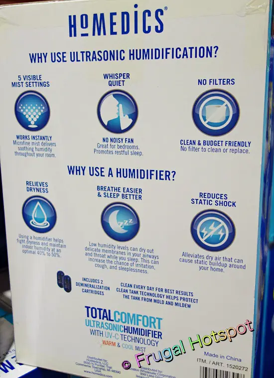 HoMedics Humidifier details | Costco
