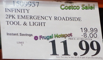 Infinity X1 7-in-1 Auto Light Emergency Roadside Tool | Costco Sale Price