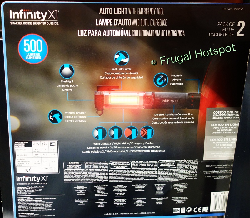 Infinity X1 7-in-1 Auto Light Emergency Roadside Tool Details | Costco