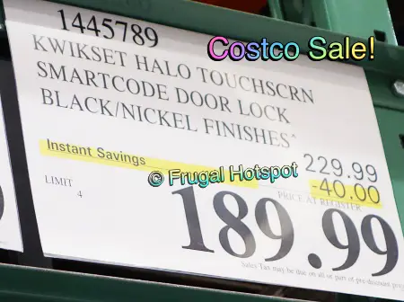 Kwikset Halo Touchscreen Door Lock | Costco Sale Price