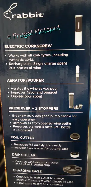 Rabbit Electric Wine Opener details | Costco