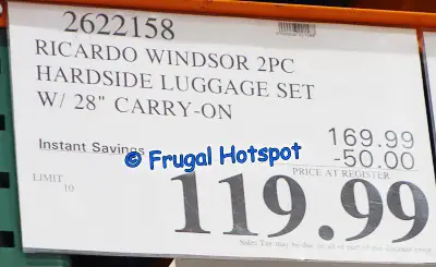 Ricardo Beverly Hills Windsor 2-Piece Hardside Luggage Set | Costco Sale Price