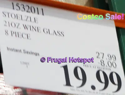 Stölzle Wine Glasses 8 pc | Costco Sale Price