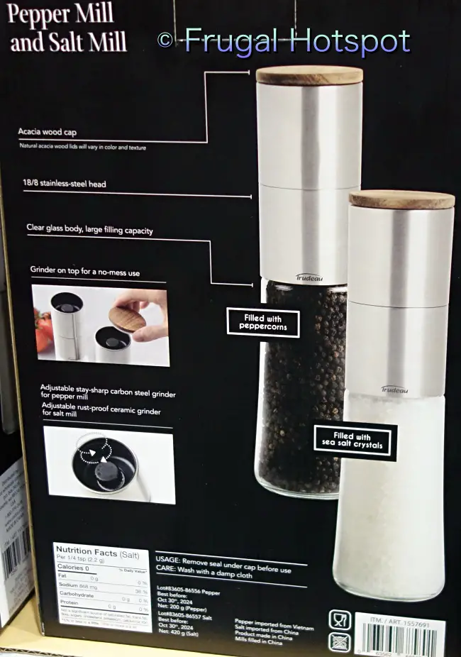 Trudeau ProChef Pepper Mill and Salt Mill | info | Costco