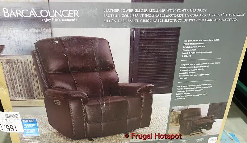 Barcalounger Tracee Leather Recliner with Power Rest | Costco
