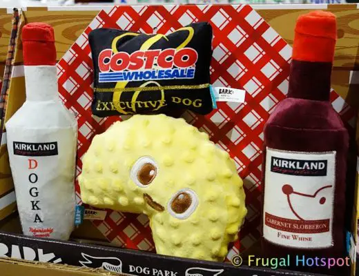 Bark Costco Party Pack Dog Toy Bundle | Costco Executive Card and Cheese and Vodka and Cabernet