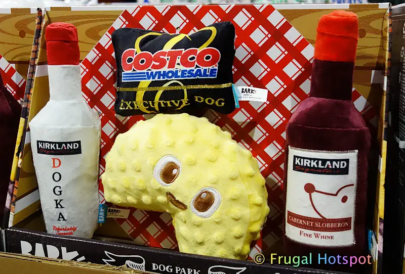 Bark Costco Party Pack Dog Toy Bundle | Costco Executive Card and Cheese and Vodka and Cabernet