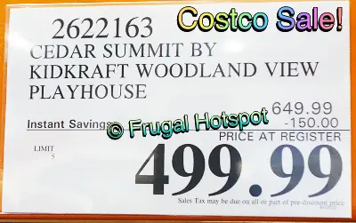 Cedar Summit by Kidkraft Woodland View Playhouse | Costco Sale Price