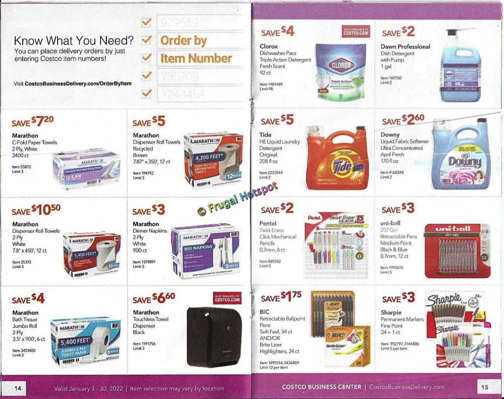 Costco Business Center Coupon Book JANUARY 2022 Frugal Hotspot