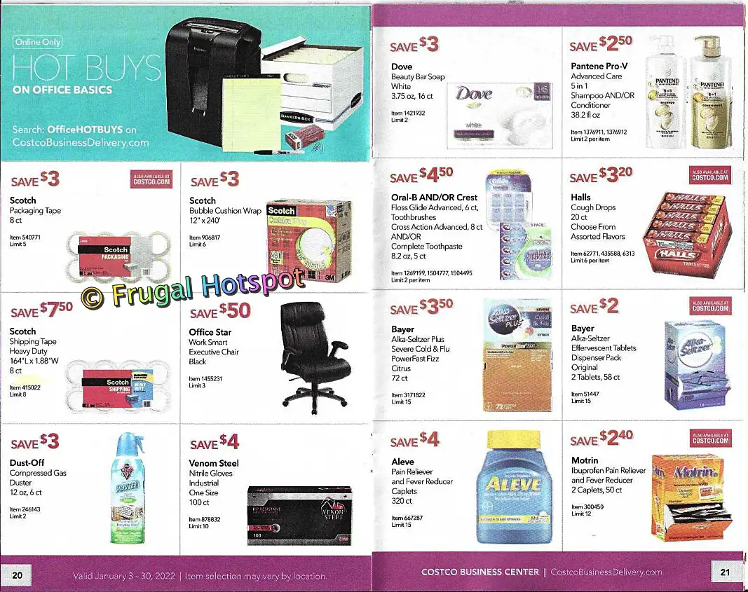 Costco Business Center Coupon Book JANUARY 2022 | p 20 21
