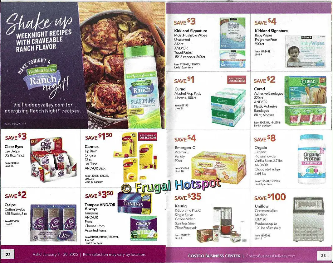 Costco Business Center Coupon Book JANUARY 2022 | p 22 23