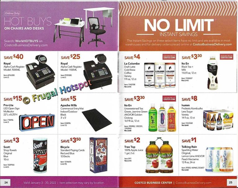 Costco Business Center Coupon Book JANUARY 2022 Frugal Hotspot