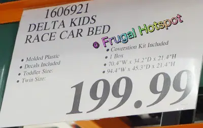 Delta Children Grand Prix Race Car Toddler Twin Bed | Costco Price