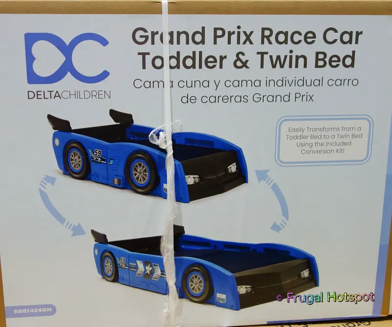 Delta Children Grand Prix Race Car Toddler Twin Bed | Costco