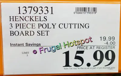 Henckels Cutting Board Set | Costco Sale Price