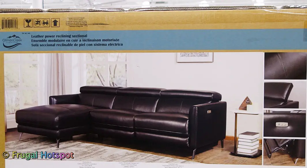Hoffman Leather Power Reclining Sectional by Gilman Creek Furniture | Costco