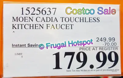 Moen Touchless Cadia Kitchen Faucet | Costco Sale Price