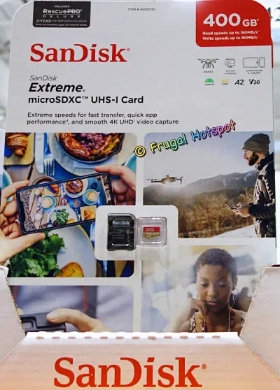 SanDisk Extreme microSD XC UHS-I Card 400 GB | Costco