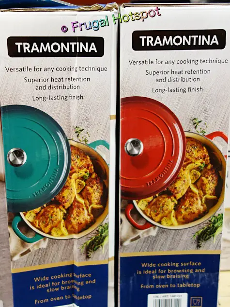 Tramontina 4-Quart Enameled Cast Iron Braiser details | Costco