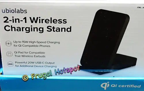 Ubiolabs 2 in 1 Wireless Charging Stand | Costco Item 1999555