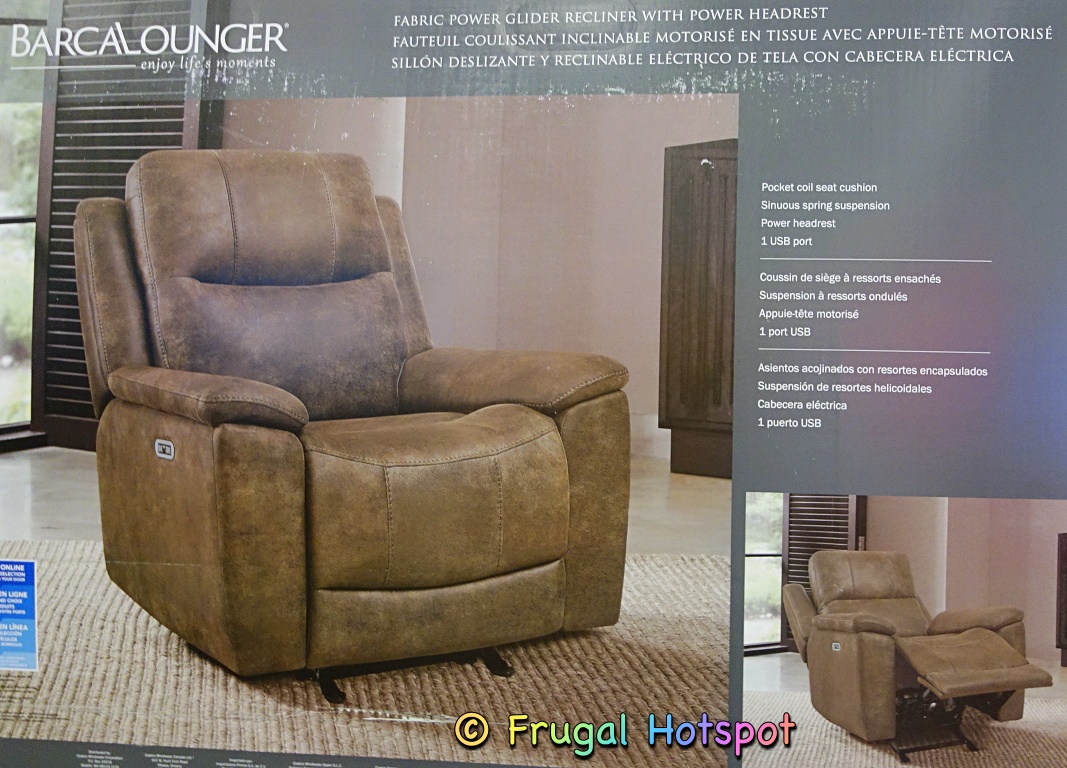 Barcalounger Cyprus Fabric Power Recliner Costco Sale!