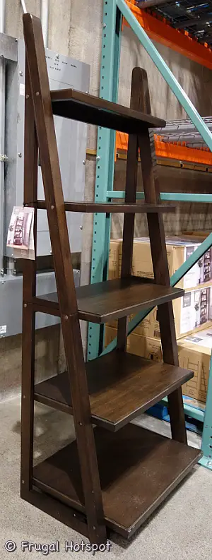 Bayside Furnishings Langston 72 Ladder Bookcase | side view | Costco Display