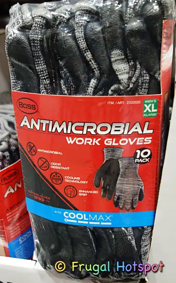 Boss Antimicrobial Work Gloves Black | Costco