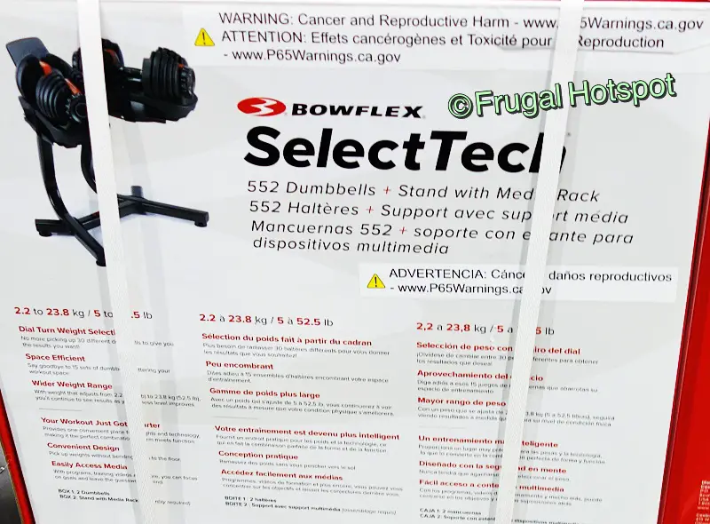 Bowflex SelectTech 552 Dumbbells info | Costco