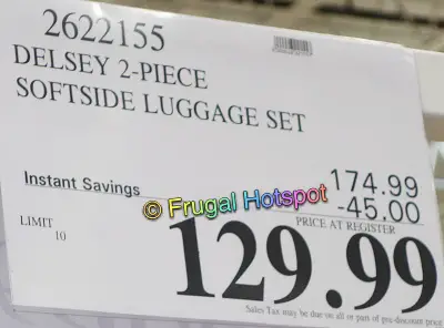Delsey 2 pc Softside Luggage Set | Costco Sale Price