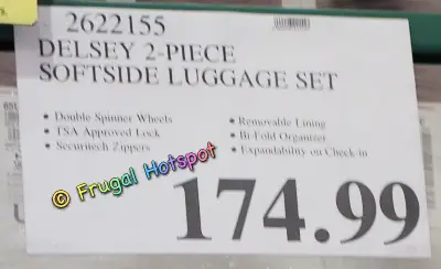 Delsey Softside Luggage Set | Costco Price