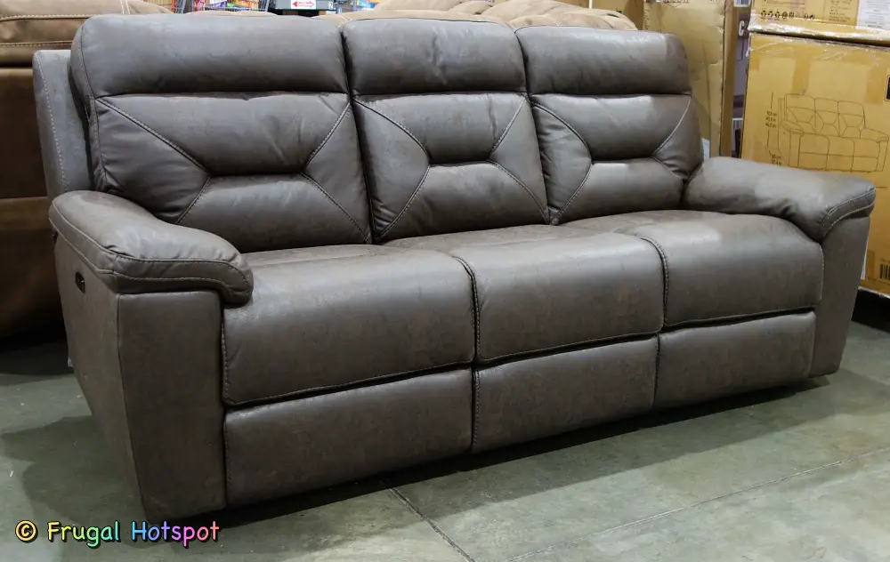 Gilman Creek Furniture Lawton Fabric Power Reclining Sofa | Costco Display