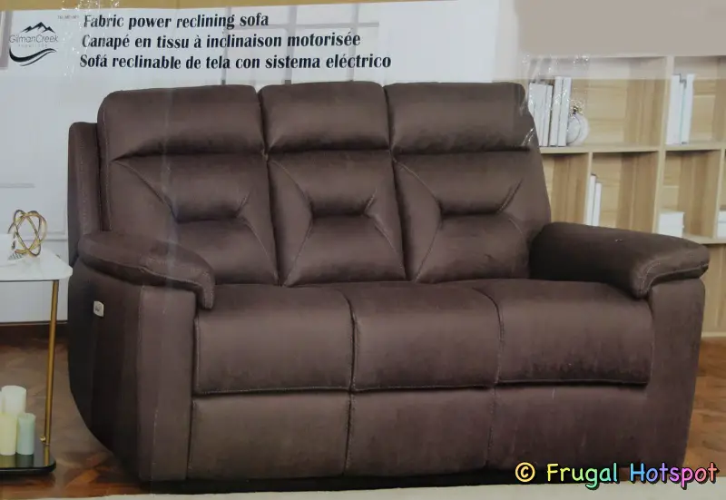 Gilman Creek Furniture Lawton Fabric Power Reclining Sofa | Costco