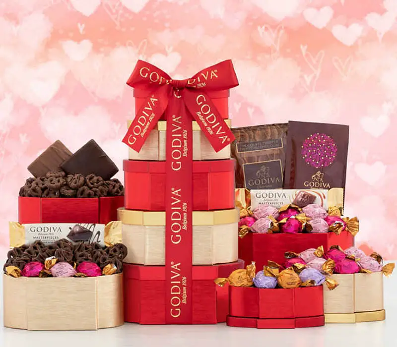 Godiva Red & Gold Valentine's Day Tower | Costco