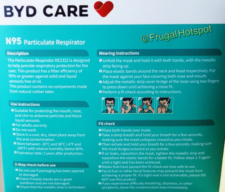 BYD N95 Face Mask at Costco! Frugal Hotspot