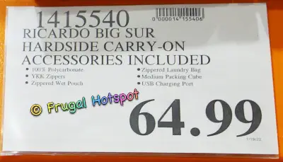 Ricardo Big Sur Hardside Carry-on | Costco Price