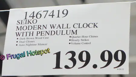 Seiko Classic Pendulum Clock | Costco Price