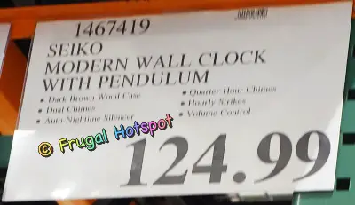 Seiko Modern Wall Clock with Pendulum | Costco Price