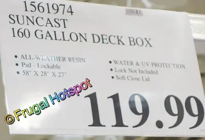 Suncast 160-Gallon Deck Box | Costco Price