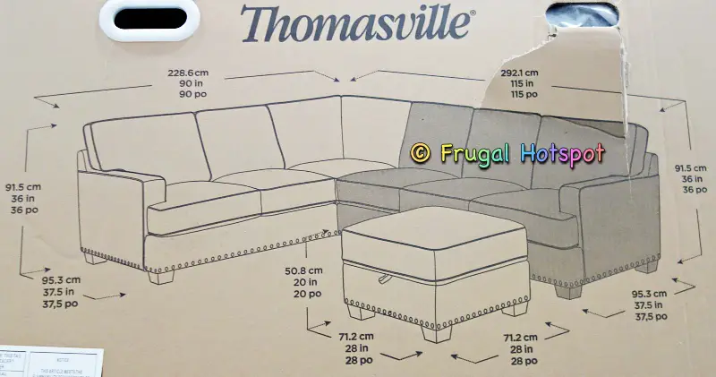 Thomasville Emilee Sectional Dimensions | Costco