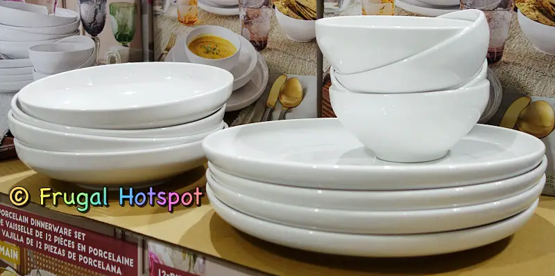 overandback St Germain 12 Piece Dinnerware Set | Costco Display 2