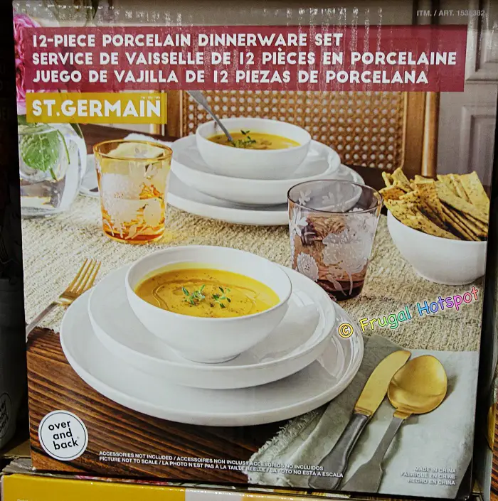 overandback St Germain 12 Piece Porcelain Dinnerware Set | Costco