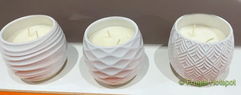 Bellevue Luxury White Ceramic Candles | Costco Display 2