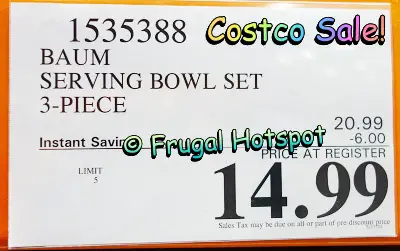 Bloom 3-Piece Bowl Set | Costco Sale Price