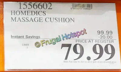 HoMedics Shiatsu Back Massage Cushion | Costco Sale Price